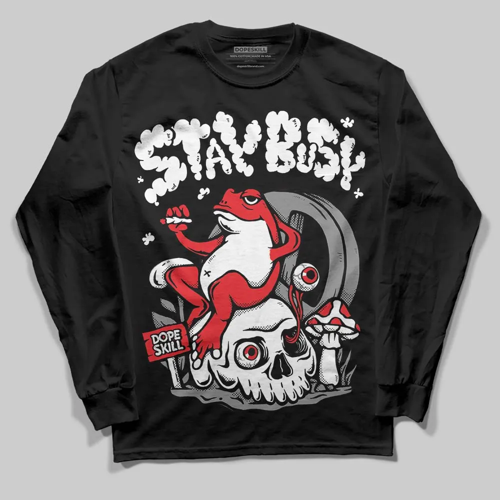 Rick Owens Black Leather Sneaker DopeSkill Long Sleeve T-Shirt Stay Busy Graphic sold by DopeSkill