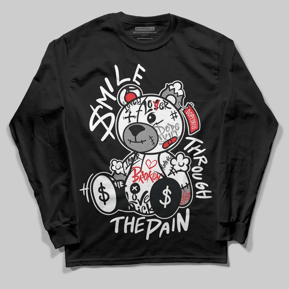 Rick Owens Black Leather Sneaker DopeSkill Long Sleeve T-Shirt Smile Through The Pain Graphic sold by DopeSkill