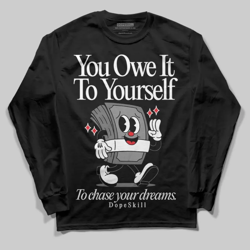 Rick Owens Black Leather Sneaker DopeSkill Long Sleeve T-Shirt Owe It To Yourself Graphic sold by DopeSkill