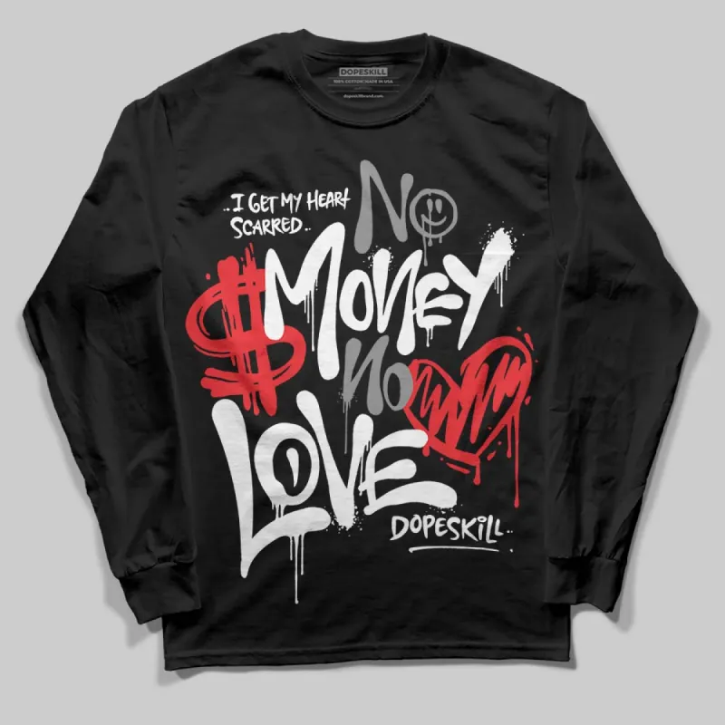 Rick Owens Black Leather Sneaker DopeSkill Long Sleeve T-Shirt No Money No Love Typo Graphic sold by DopeSkill