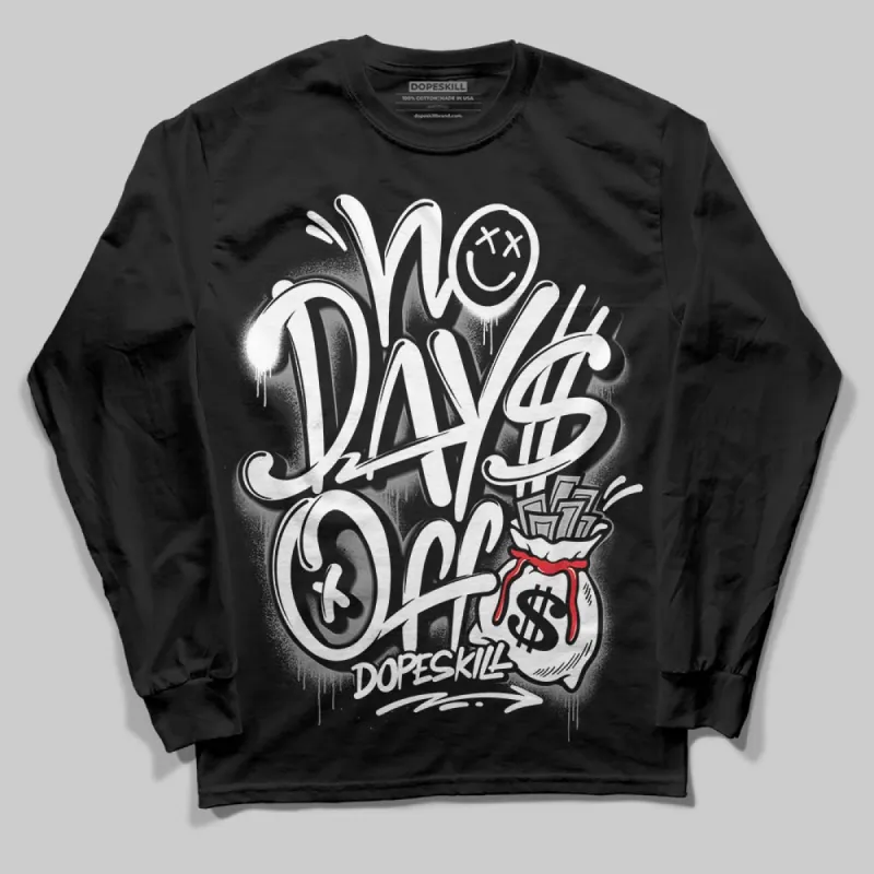 Rick Owens Black Leather Sneaker DopeSkill Long Sleeve T-Shirt No Days Off Graphic sold by DopeSkill