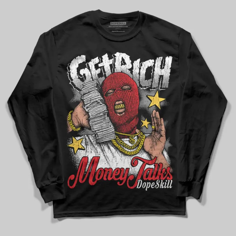 Rick Owens Black Leather Sneaker DopeSkill Long Sleeve T-Shirt Get Rich Graphic sold by DopeSkill