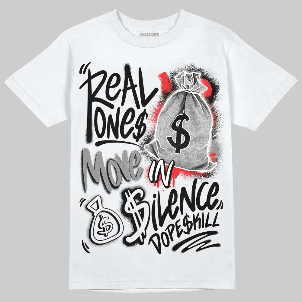 Rick Owens Black Leather Sneaker DopeSkill T-Shirt Real Ones Move In Silence Graphic sold by DopeSkill product image thumbnail 2