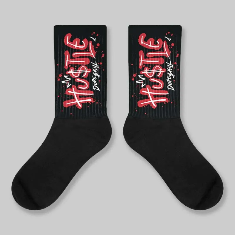 Bred Velvet 11s DopeSkill Sublimated Socks Hustle Graphic sold by DopeSkill
