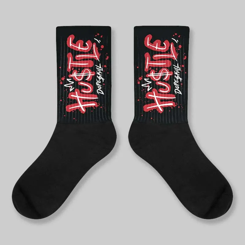 Bred Velvet 11s DopeSkill Sublimated Socks Hustle Graphic sold by DopeSkill