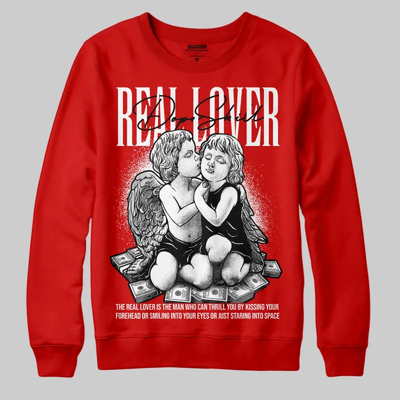 Bred Velvet 11s DopeSkill Red Sweatshirt Real Lover Graphic sold by DopeSkill