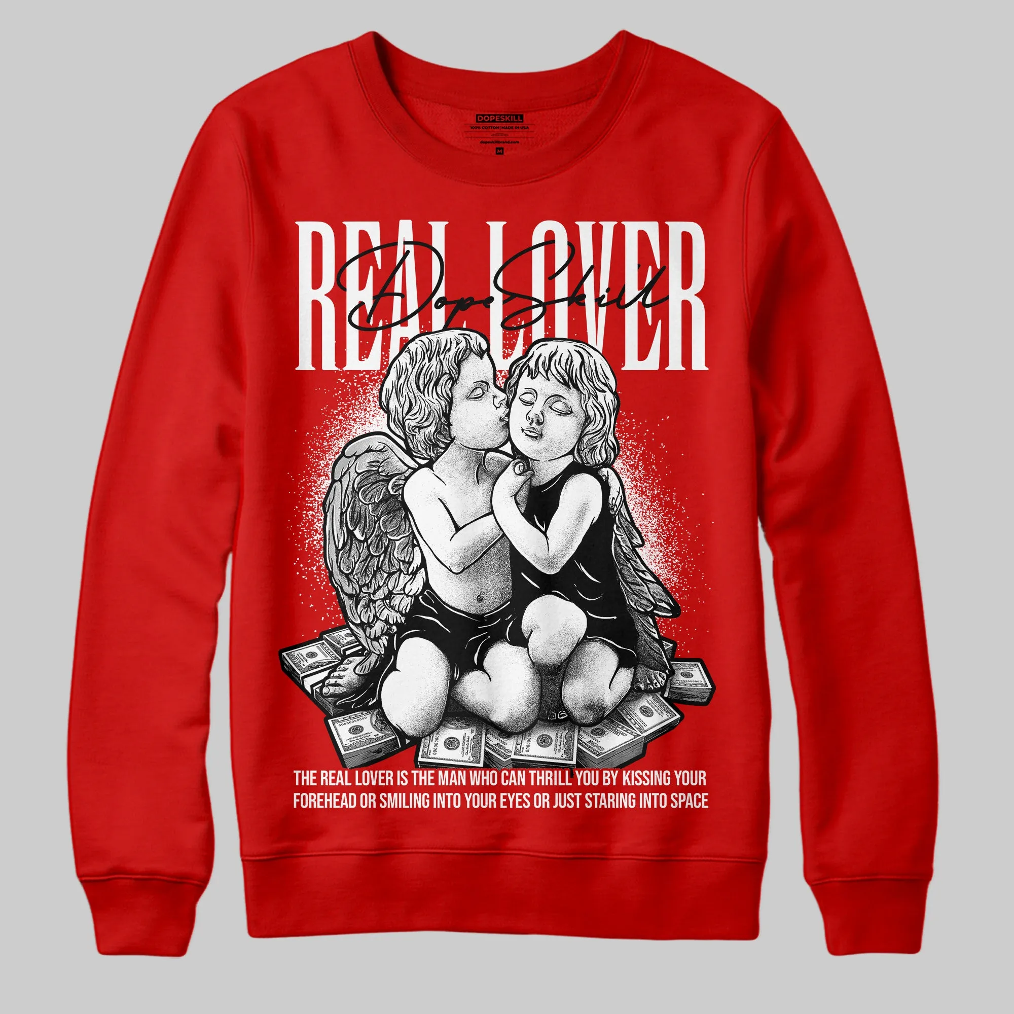 Bred Velvet 11s DopeSkill Red Sweatshirt Real Lover Graphic sold by DopeSkill