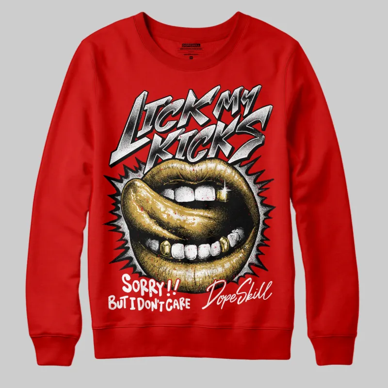 Bred Velvet 11s DopeSkill Red Sweatshirt Lick My Kicks Graphic sold by DopeSkill