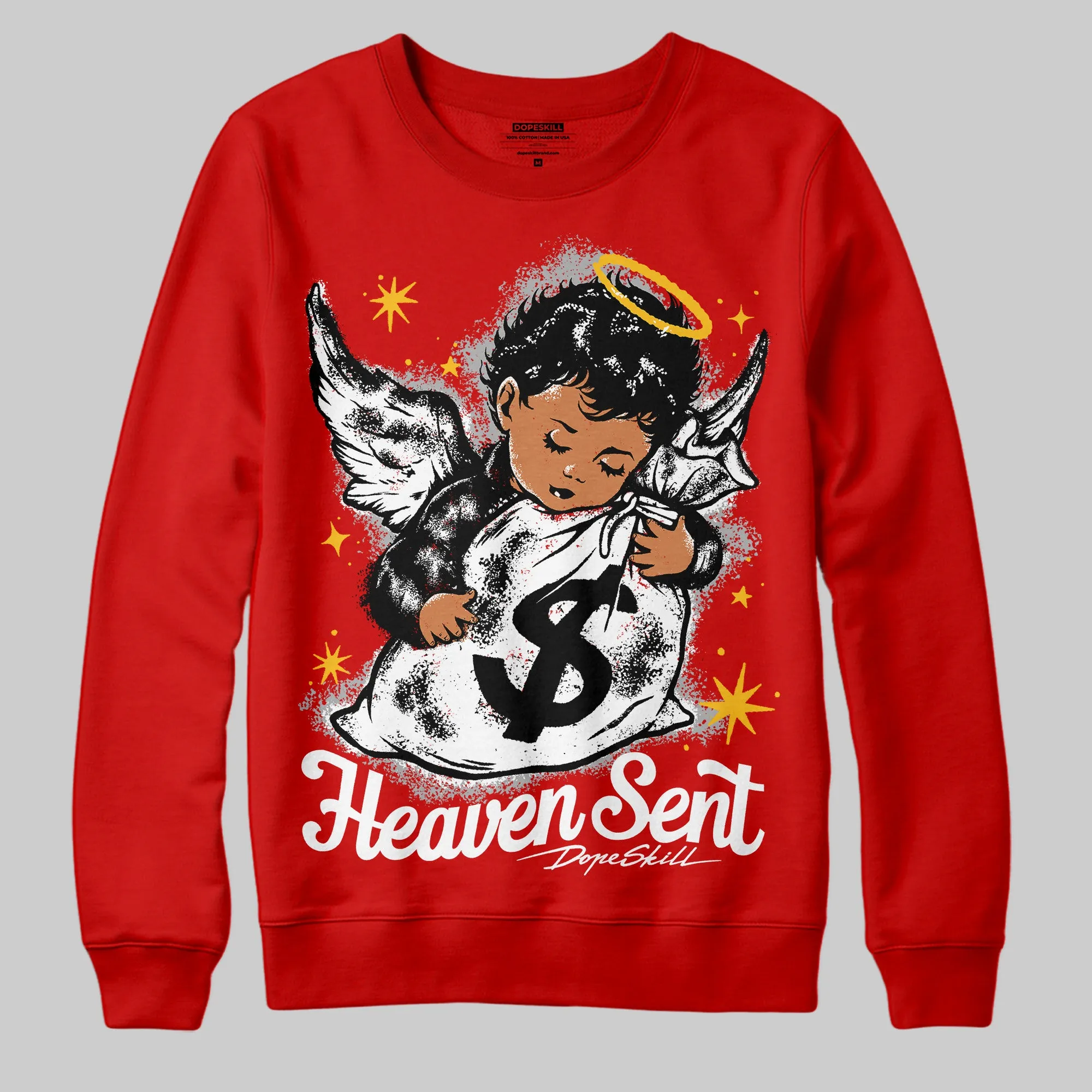 Bred Velvet 11s DopeSkill Red Sweatshirt Heaven Sent Graphic sold by DopeSkill