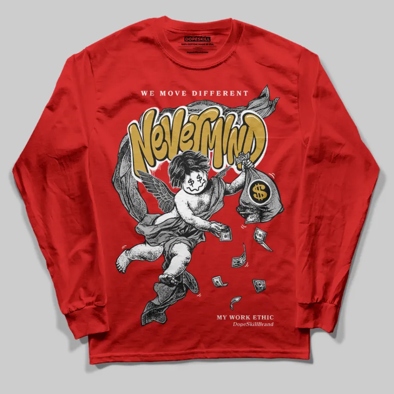 Bred Velvet 11s DopeSkill Red Long Sleeve T-Shirt Nevermind Graphic sold by DopeSkill