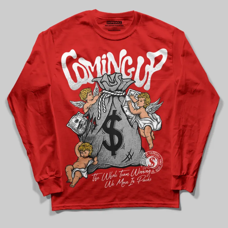 Bred Velvet 11s DopeSkill Red Long Sleeve T-Shirt Money Bag Coming Up Graphic sold by DopeSkill