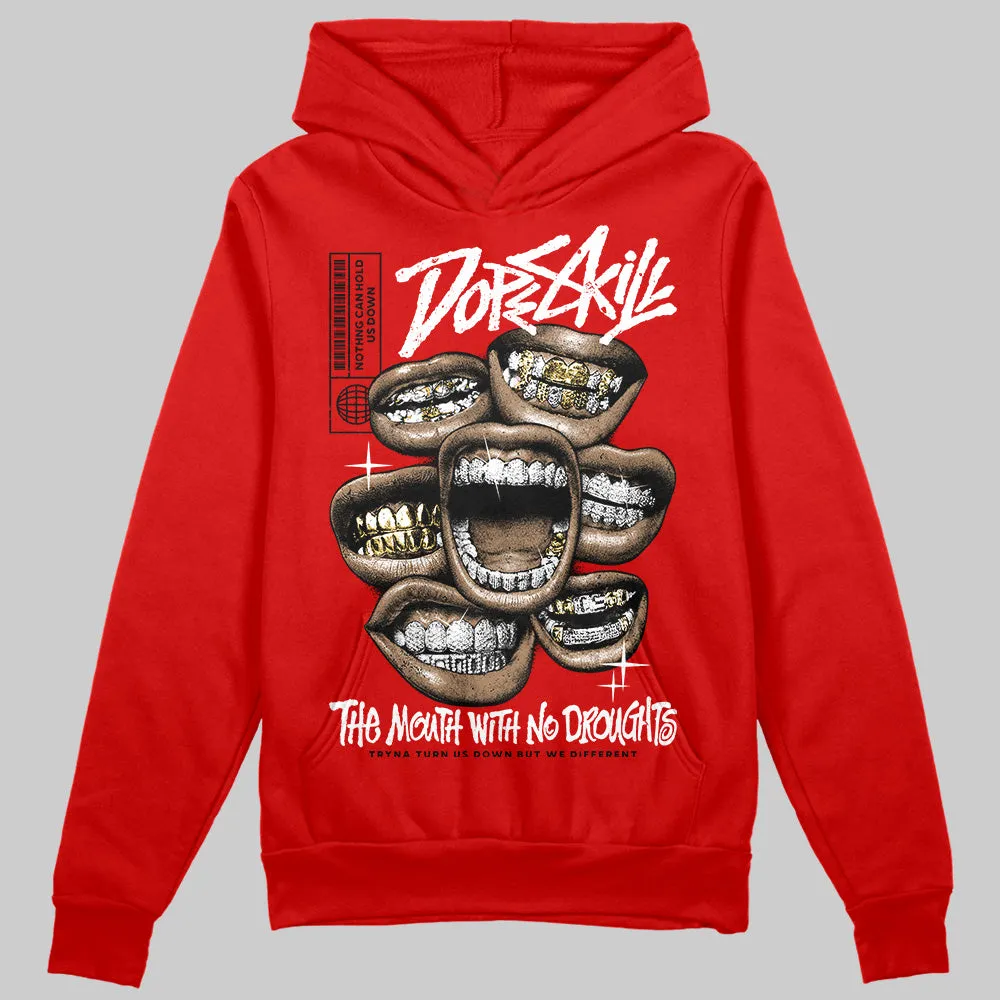 Bred Velvet 11s DopeSkill Red Hoodie Sweatshirt The Mouth With No Droughts Graphic sold by DopeSkill