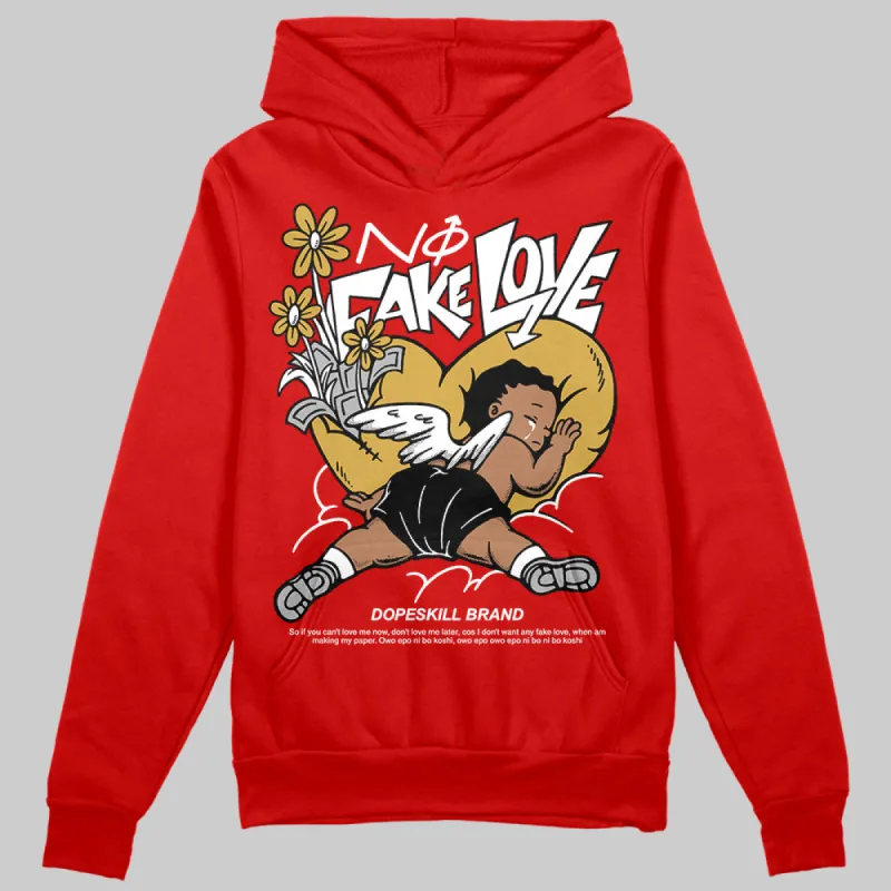 Bred Velvet 11s DopeSkill Red Hoodie Sweatshirt No Fake Love Graphic sold by DopeSkill