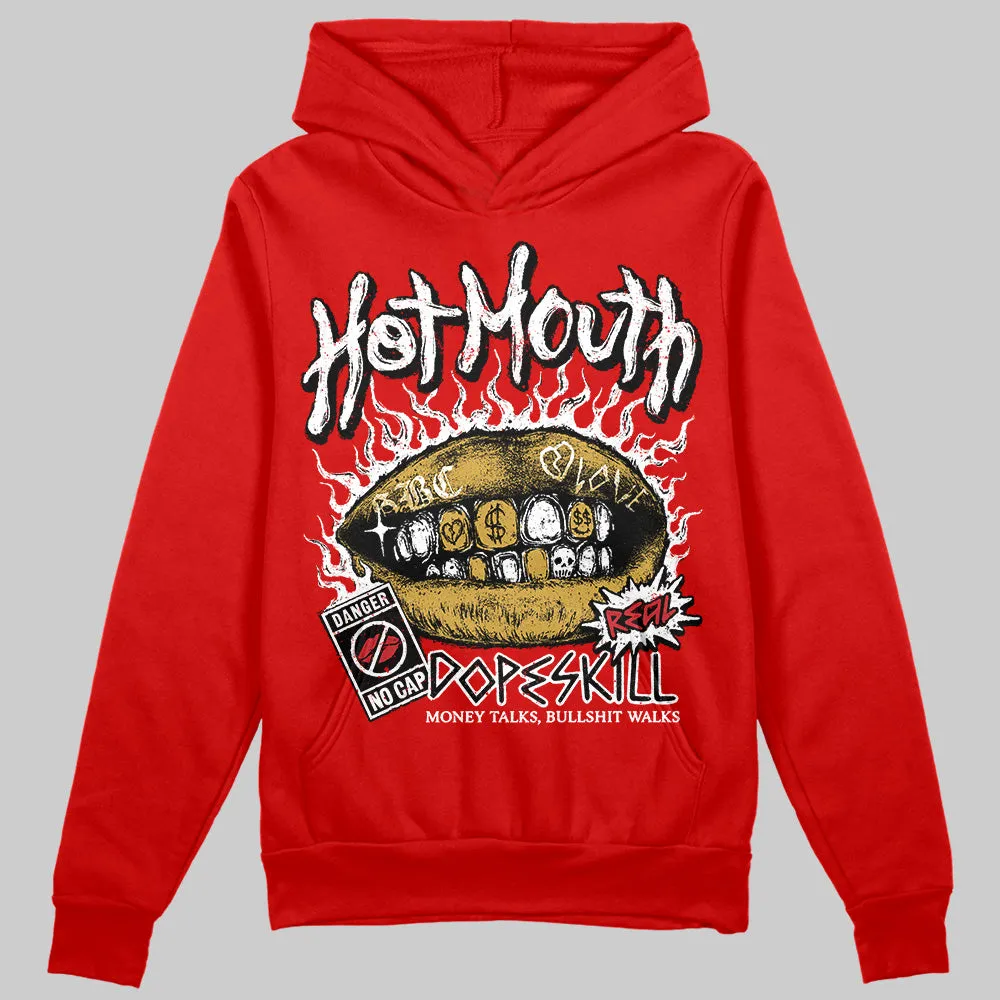 Bred Velvet 11s DopeSkill Red Hoodie Sweatshirt Hot Mouth Graphic sold by DopeSkill
