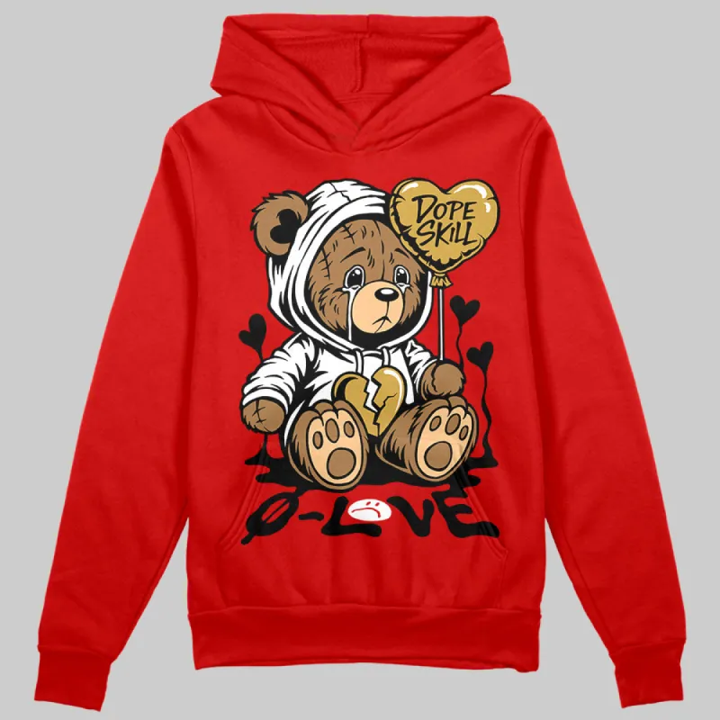 Bred Velvet 11s DopeSkill Red Hoodie Sweatshirt Broken Bear Graphic sold by DopeSkill