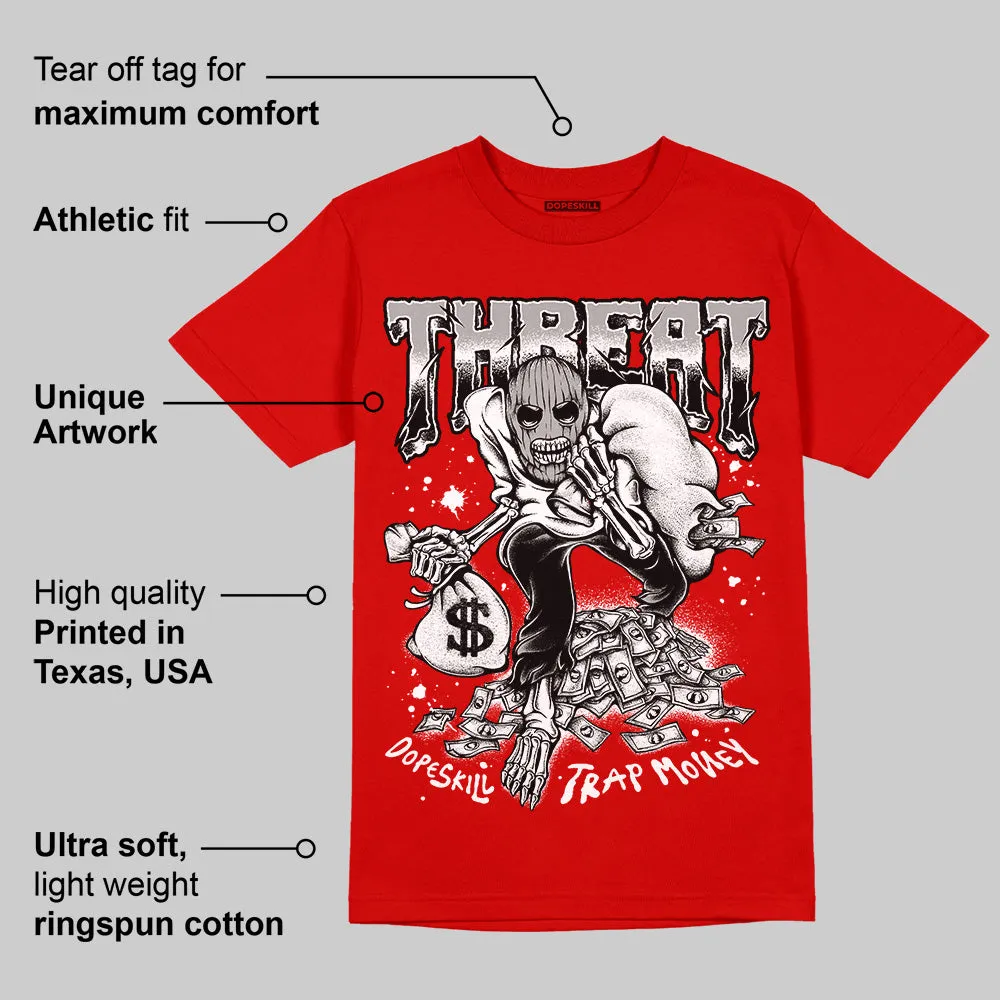 Bred Velvet 11s DopeSkill Red T-shirt Threat Graphic sold by DopeSkill product image thumbnail 2