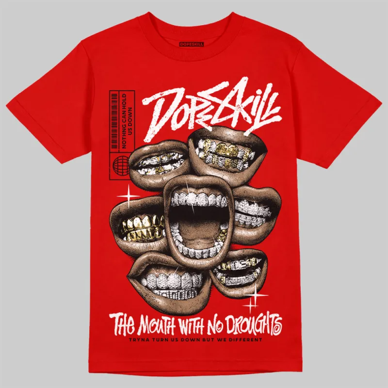 Bred Velvet 11s DopeSkill Red T-shirt The Mouth With No Droughts Graphic sold by DopeSkill