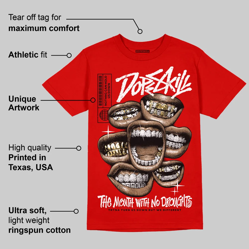 Bred Velvet 11s DopeSkill Red T-shirt The Mouth With No Droughts Graphic sold by DopeSkill product image thumbnail 2