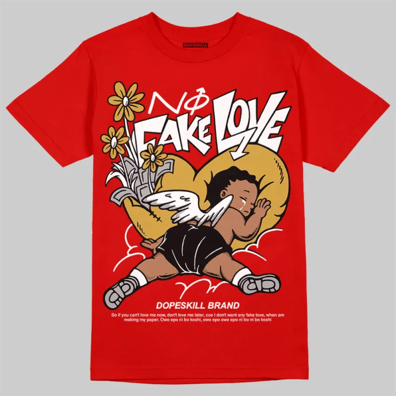 Bred Velvet 11s DopeSkill Red T-shirt No Fake Love Graphic sold by DopeSkill