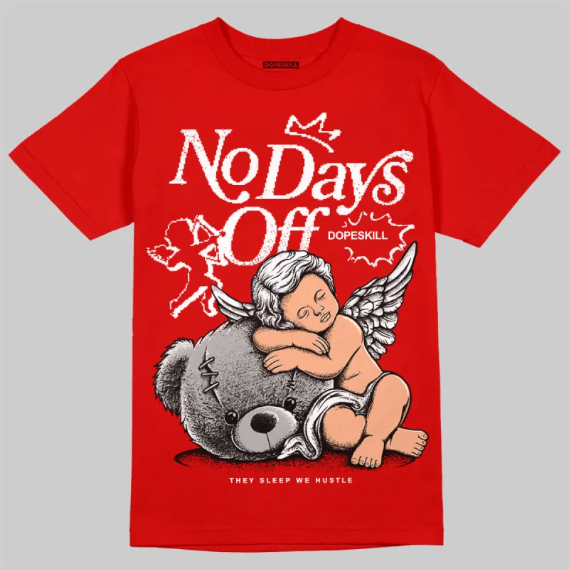 Bred Velvet 11s DopeSkill Red T-shirt New No Days Off Graphic sold by DopeSkill