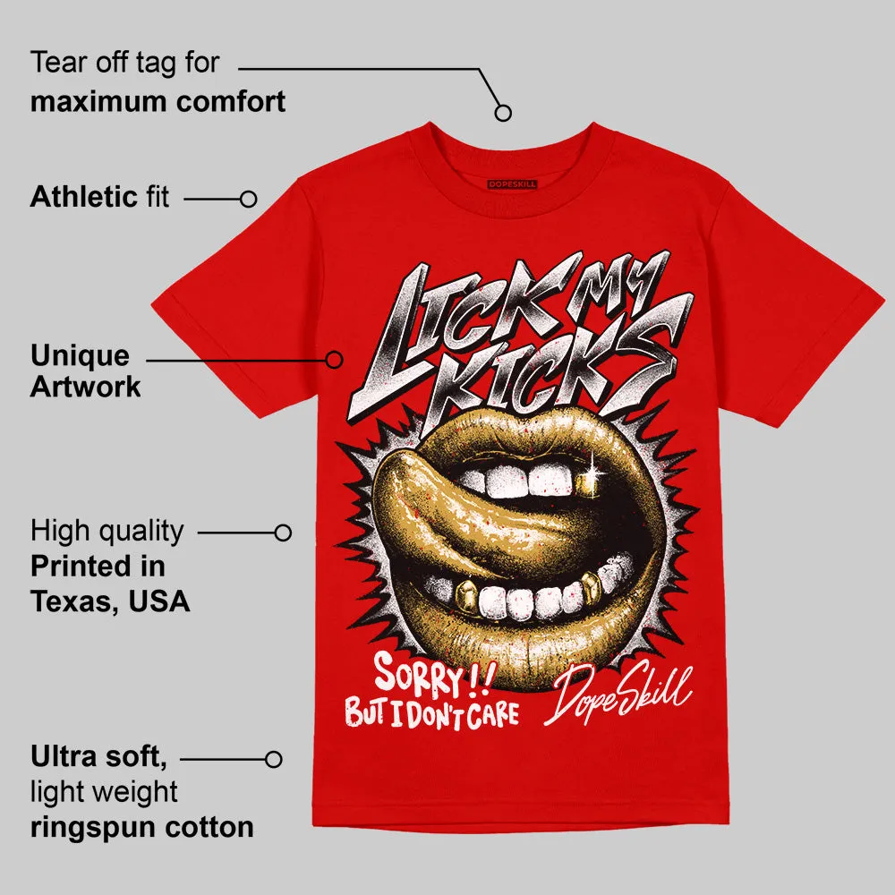 Bred Velvet 11s DopeSkill Red T-shirt Lick My Kicks Graphic sold by DopeSkill product image thumbnail 2