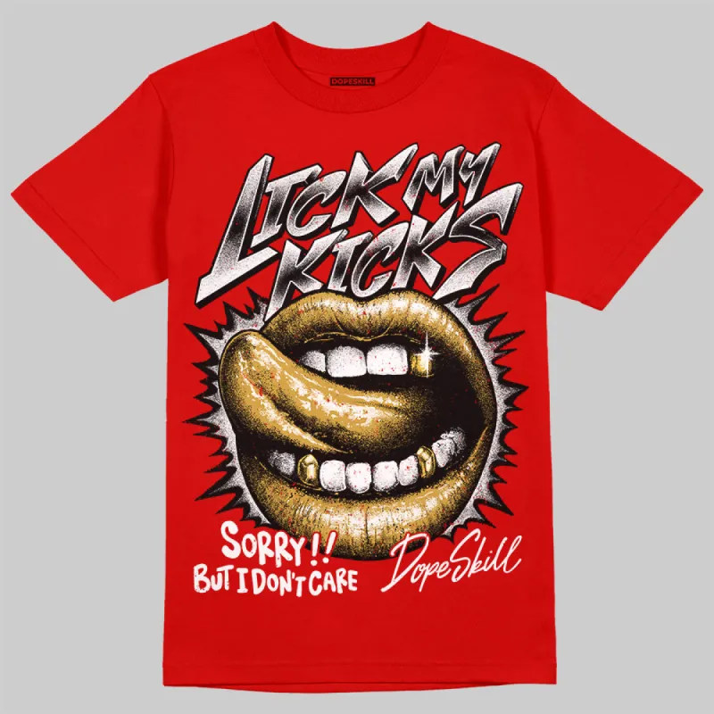 Bred Velvet 11s DopeSkill Red T-shirt Lick My Kicks Graphic sold by DopeSkill