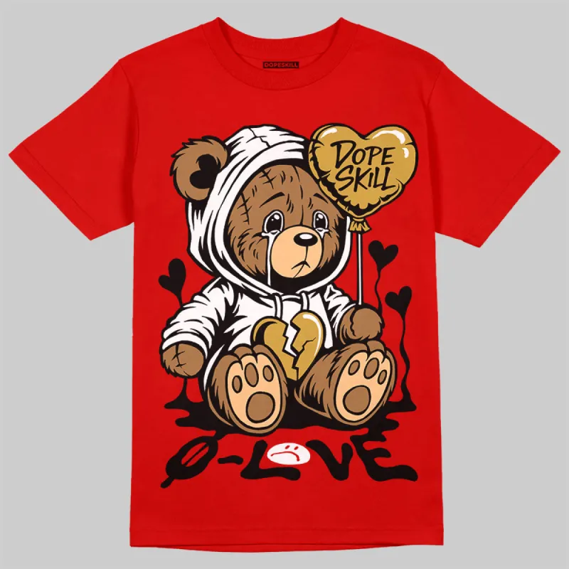 Bred Velvet 11s DopeSkill Red T-shirt Broken Bear Graphic sold by DopeSkill