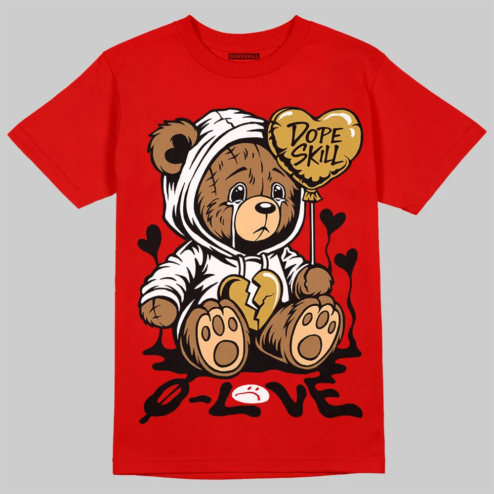 Bred Velvet 11s DopeSkill Red T-shirt Broken Bear Graphic sold by DopeSkill
