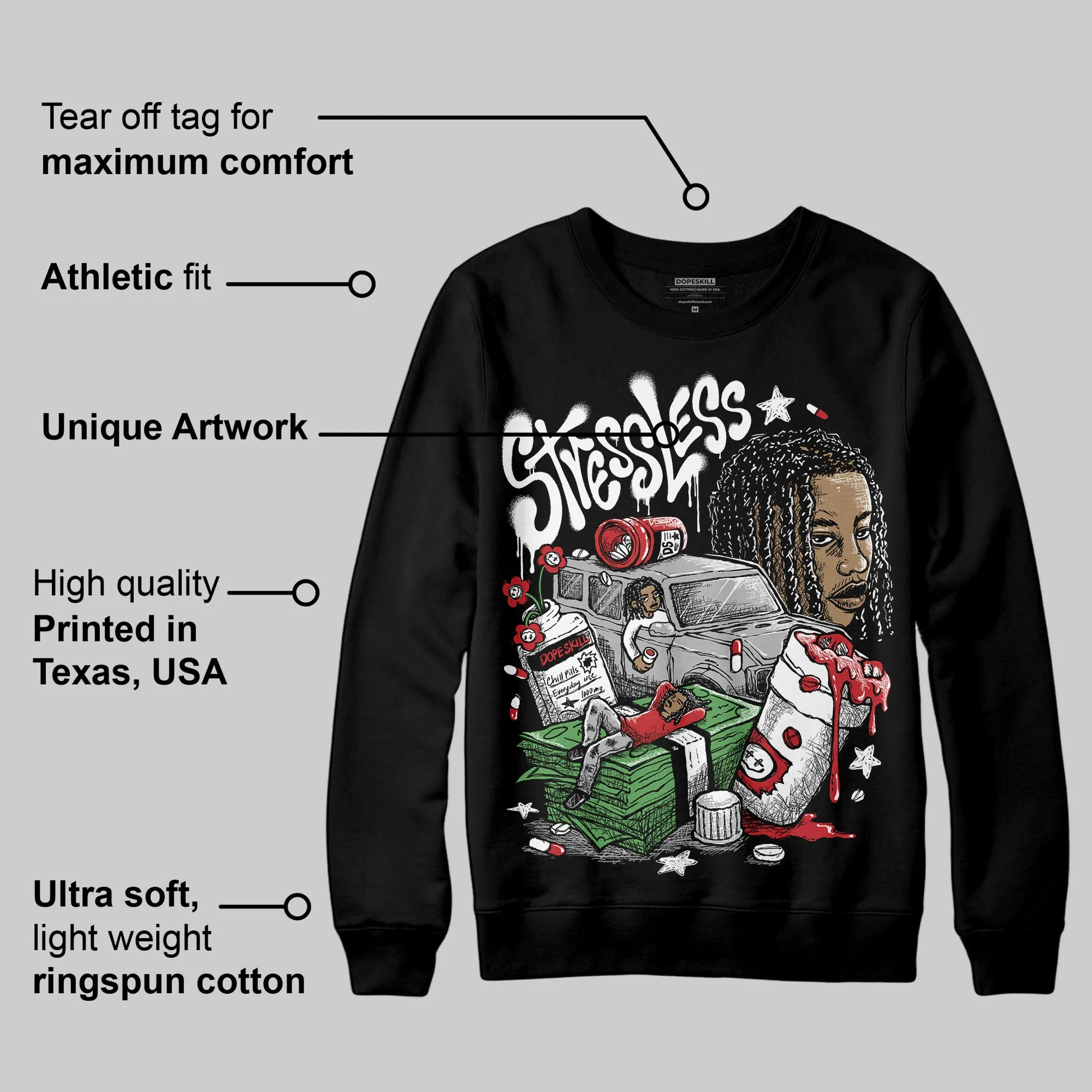 Bred Velvet 11s DopeSkill Sweatshirt Stressless Graphic sold by DopeSkill product image thumbnail 3