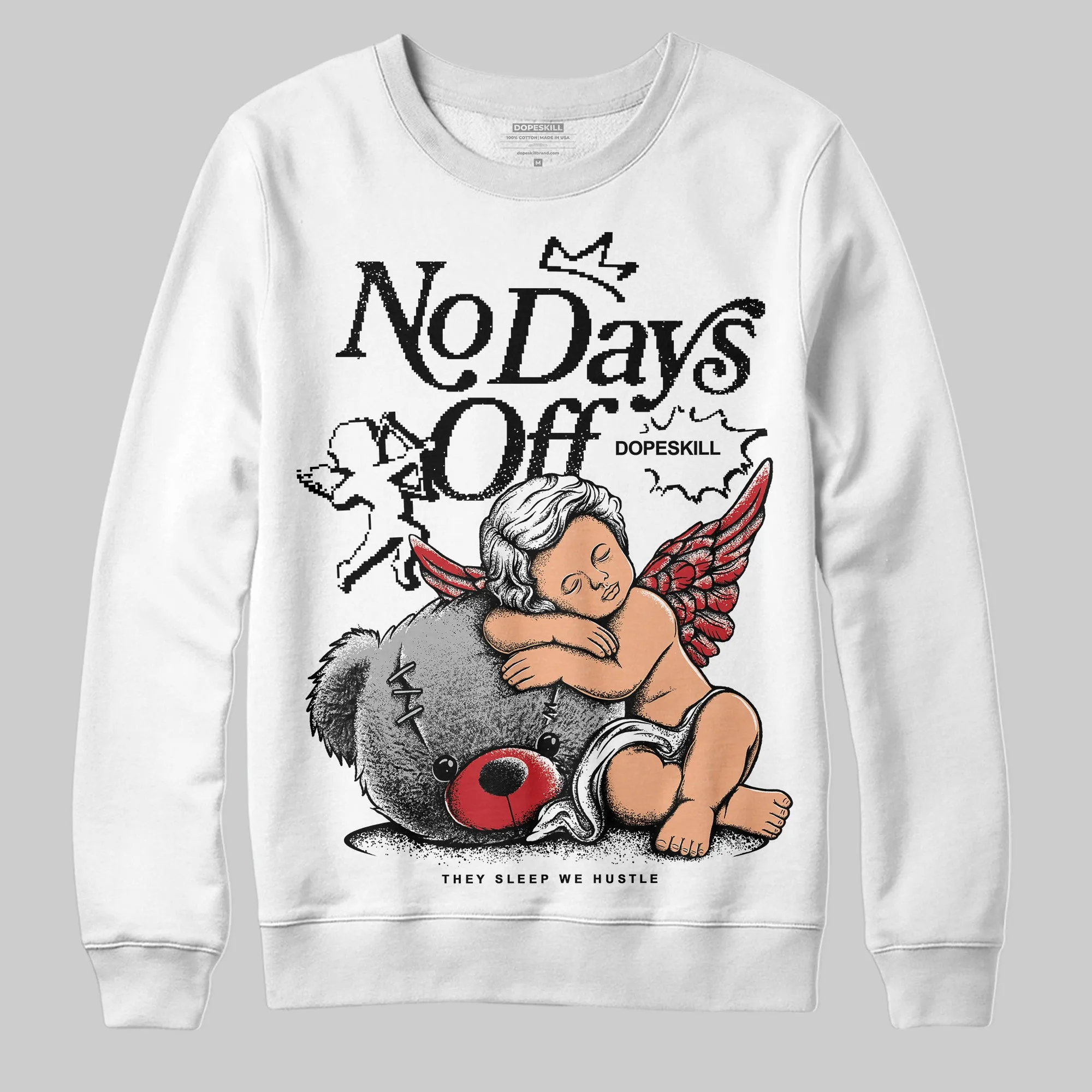 Bred Velvet 11s DopeSkill Sweatshirt New No Days Off Graphic sold by DopeSkill product image thumbnail 2