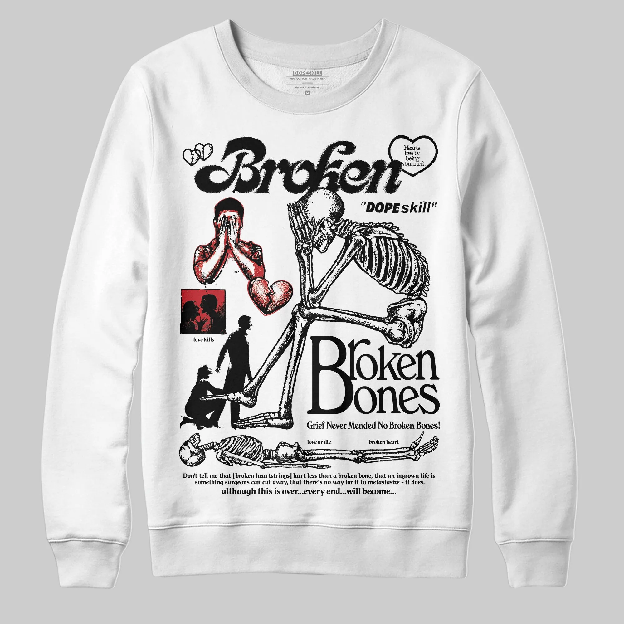Bred Velvet 11s DopeSkill Sweatshirt Broken Bones Graphic sold by DopeSkill product image thumbnail 2
