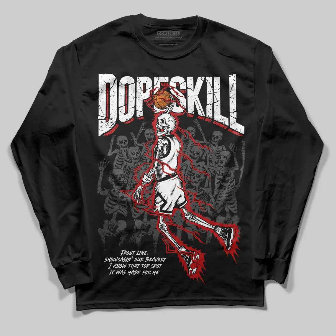 Bred Velvet 11s DopeSkill Long Sleeve T-Shirt Thunder Dunk Graphic sold by DopeSkill