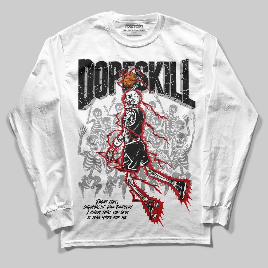 Bred Velvet 11s DopeSkill Long Sleeve T-Shirt Thunder Dunk Graphic sold by DopeSkill product image thumbnail 2