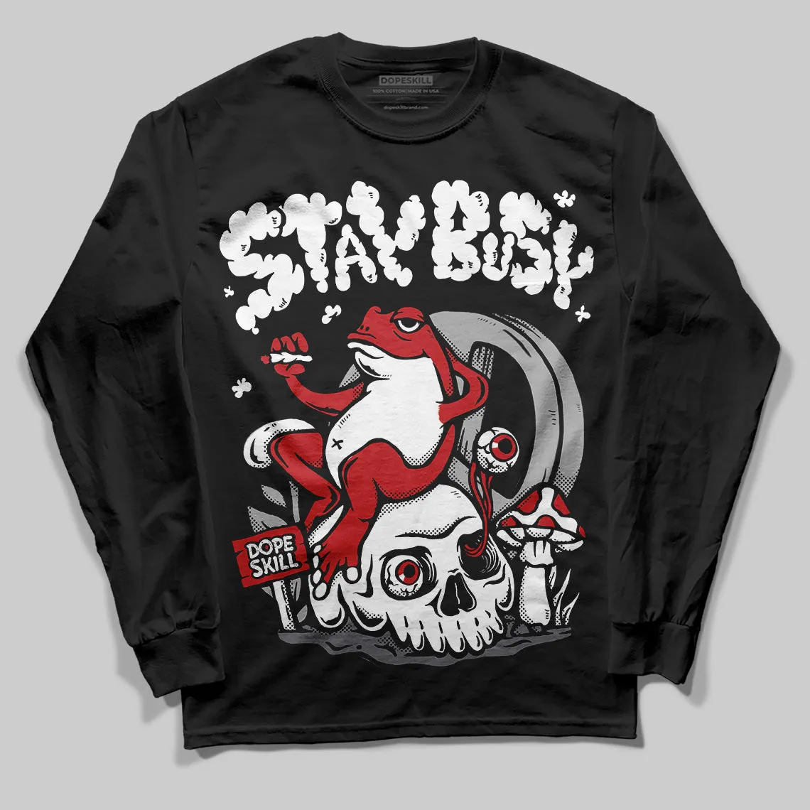 Bred Velvet 11s DopeSkill Long Sleeve T-Shirt Stay Busy Graphic sold by DopeSkill