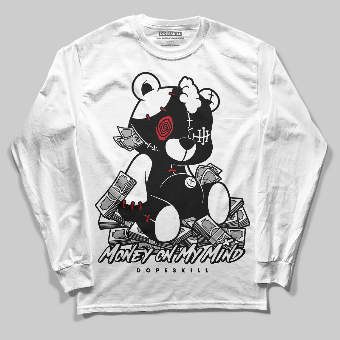 Bred Velvet 11s DopeSkill Long Sleeve T-Shirt MOMM Bear Graphic sold by DopeSkill product image thumbnail 2