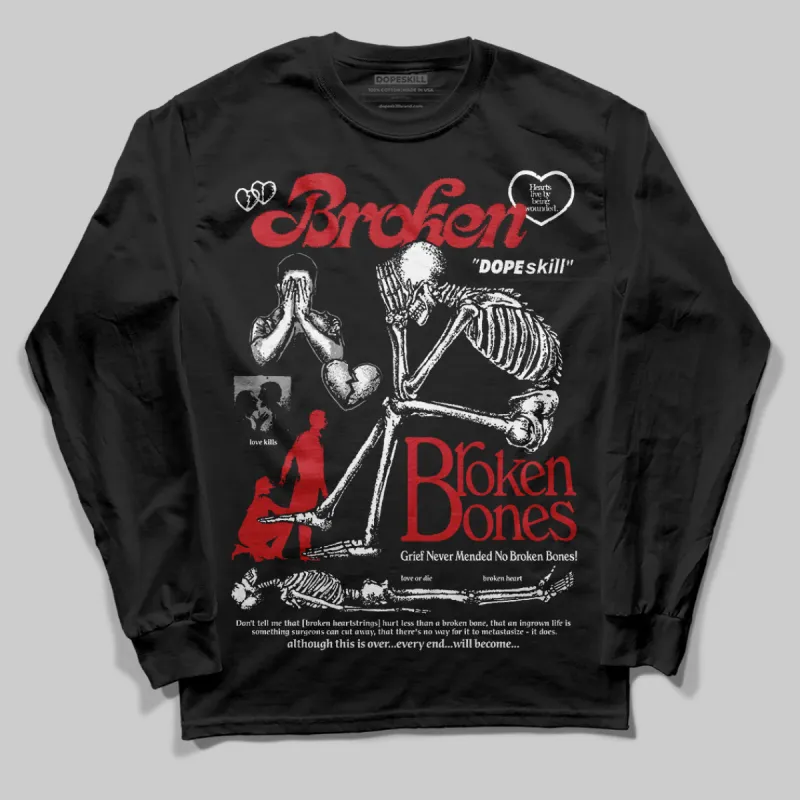Bred Velvet 11s DopeSkill Long Sleeve T-Shirt Broken Bones Graphic sold by DopeSkill