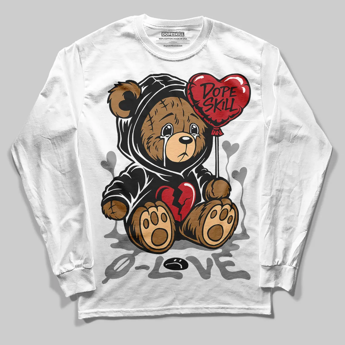 Bred Velvet 11s DopeSkill Long Sleeve T-Shirt Broken Bear Graphic sold by DopeSkill product image thumbnail 2