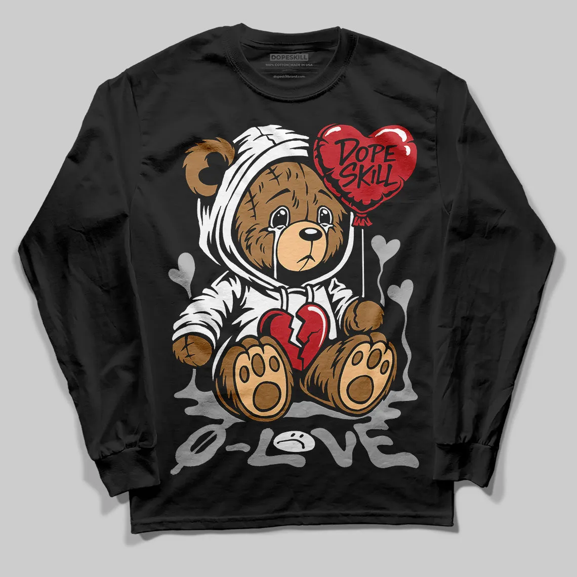 Bred Velvet 11s DopeSkill Long Sleeve T-Shirt Broken Bear Graphic sold by DopeSkill