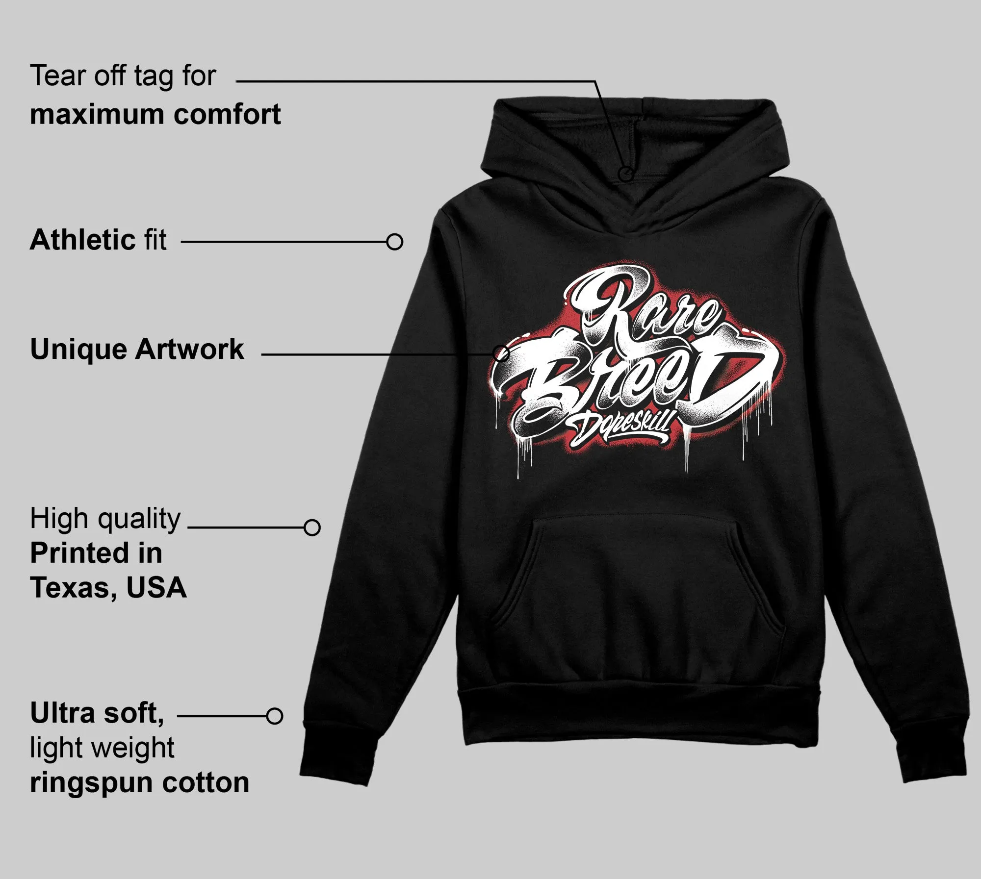 Bred Velvet 11s DopeSkill Hoodie Sweatshirt Rare Breed Type Graphic sold by DopeSkill product image thumbnail 3