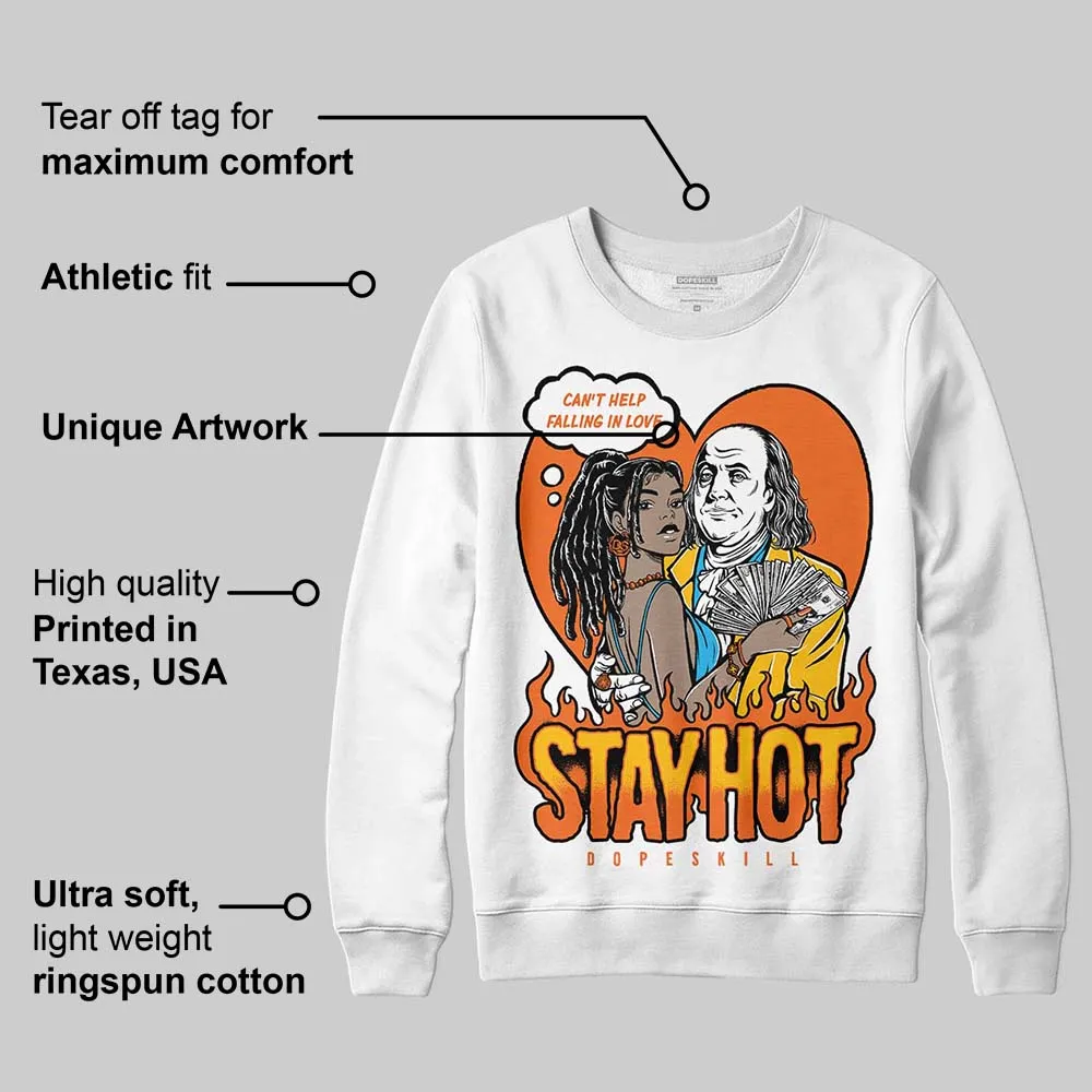 Orange Black White DopeSkill Sweatshirt Stay Hot Graphic sold by DopeSkill product image thumbnail 3
