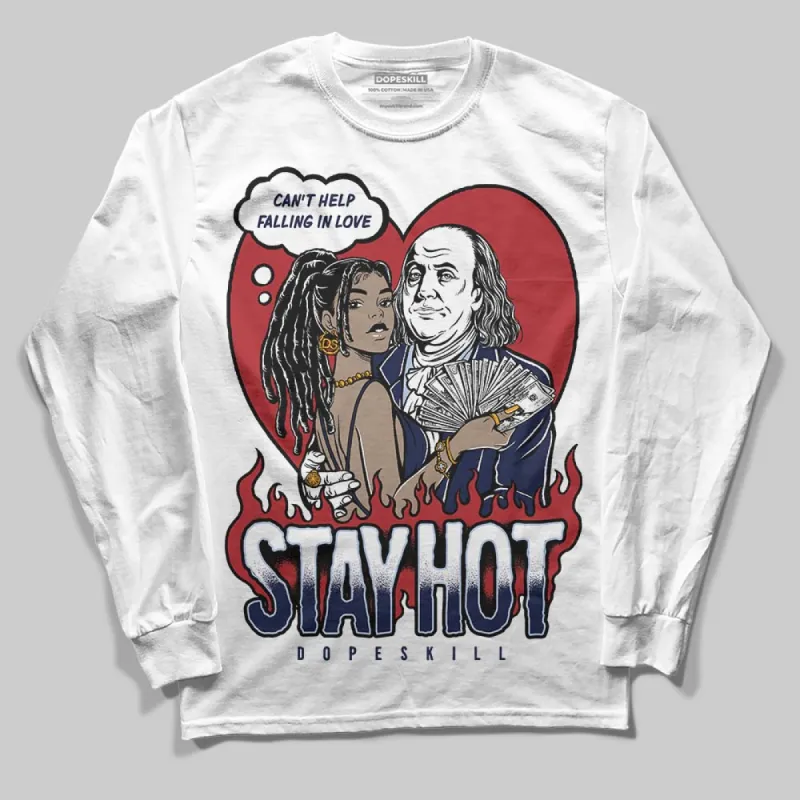 Midnight Navy 3s DopeSkill Long Sleeve T-Shirt Stay Hot Graphic sold by DopeSkill