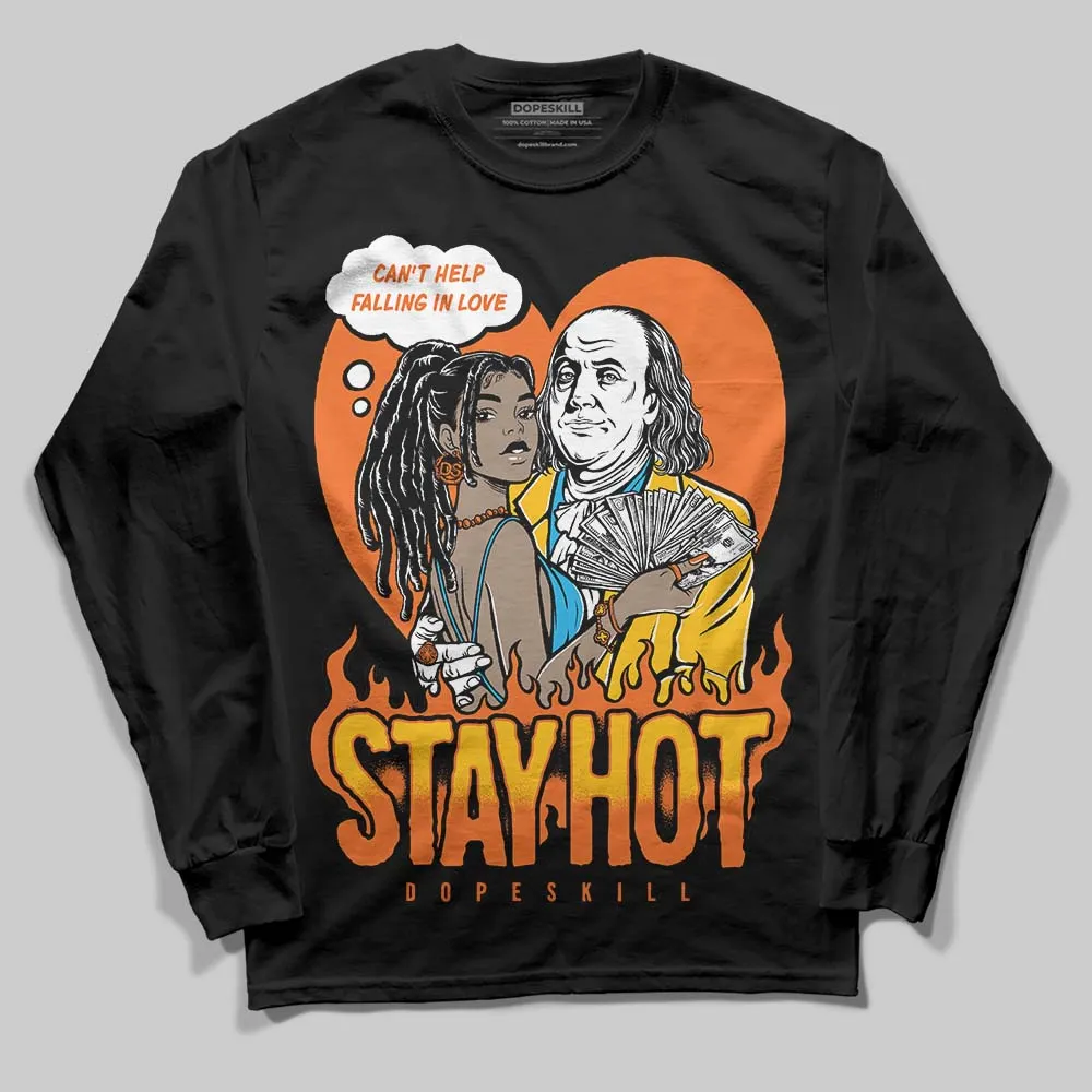 Orange Black White DopeSkill Long Sleeve T-Shirt Stay Hot Graphic sold by DopeSkill product image thumbnail 2