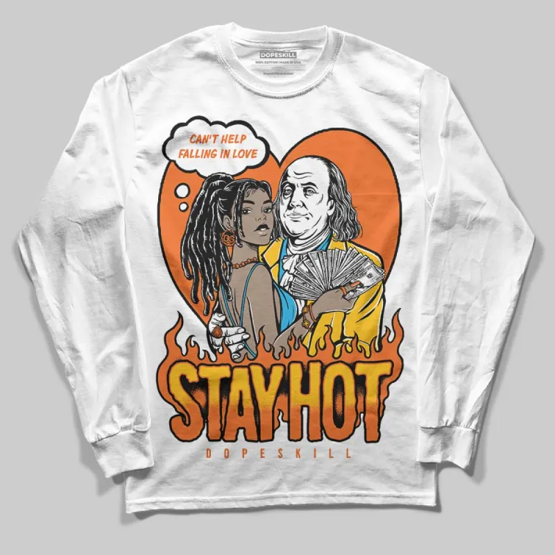 Orange Black White DopeSkill Long Sleeve T-Shirt Stay Hot Graphic sold by DopeSkill