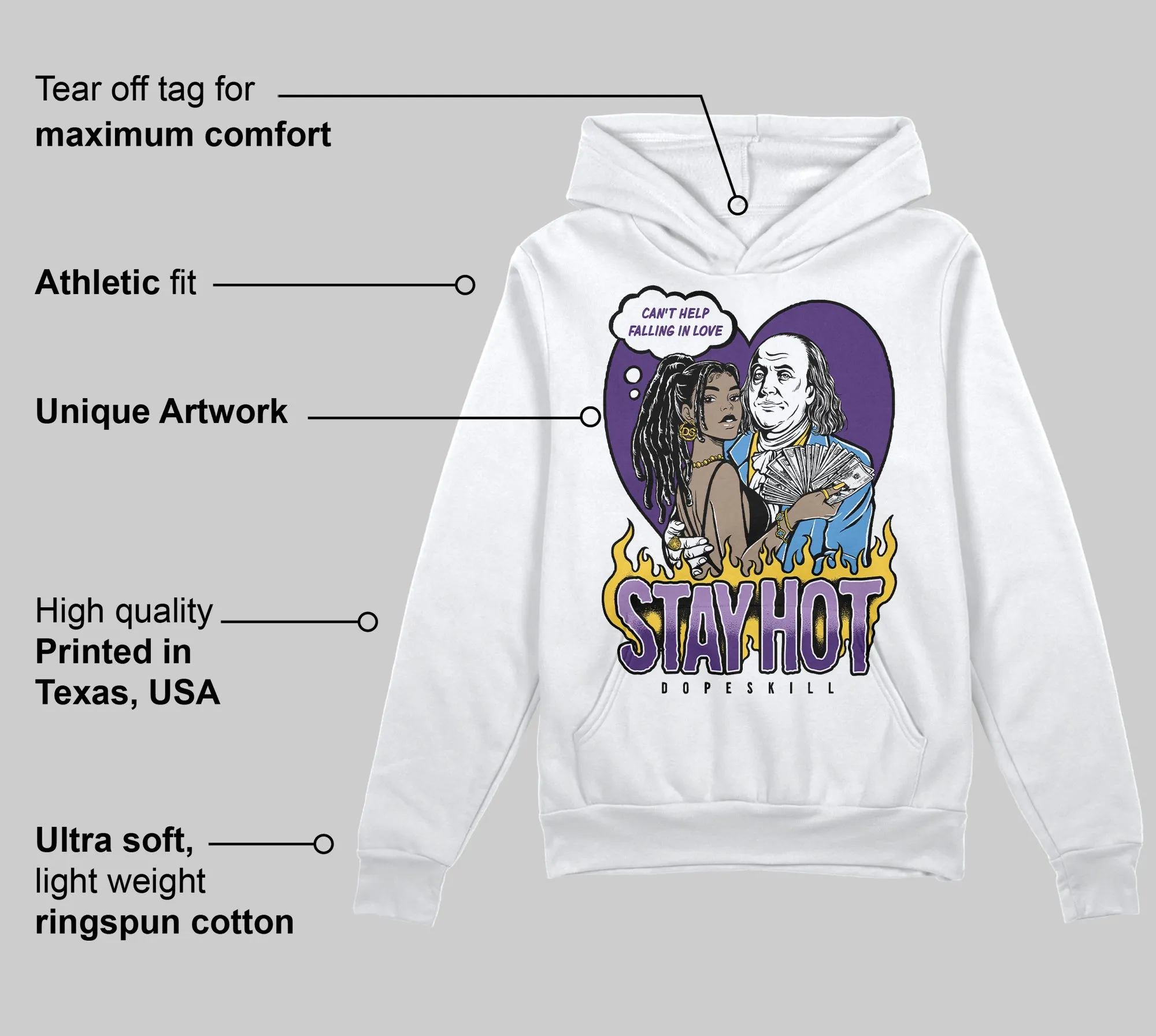 Field Purple 12s DopeSkill Hoodie Sweatshirt Stay Hot Graphic sold by DopeSkill product image thumbnail 3