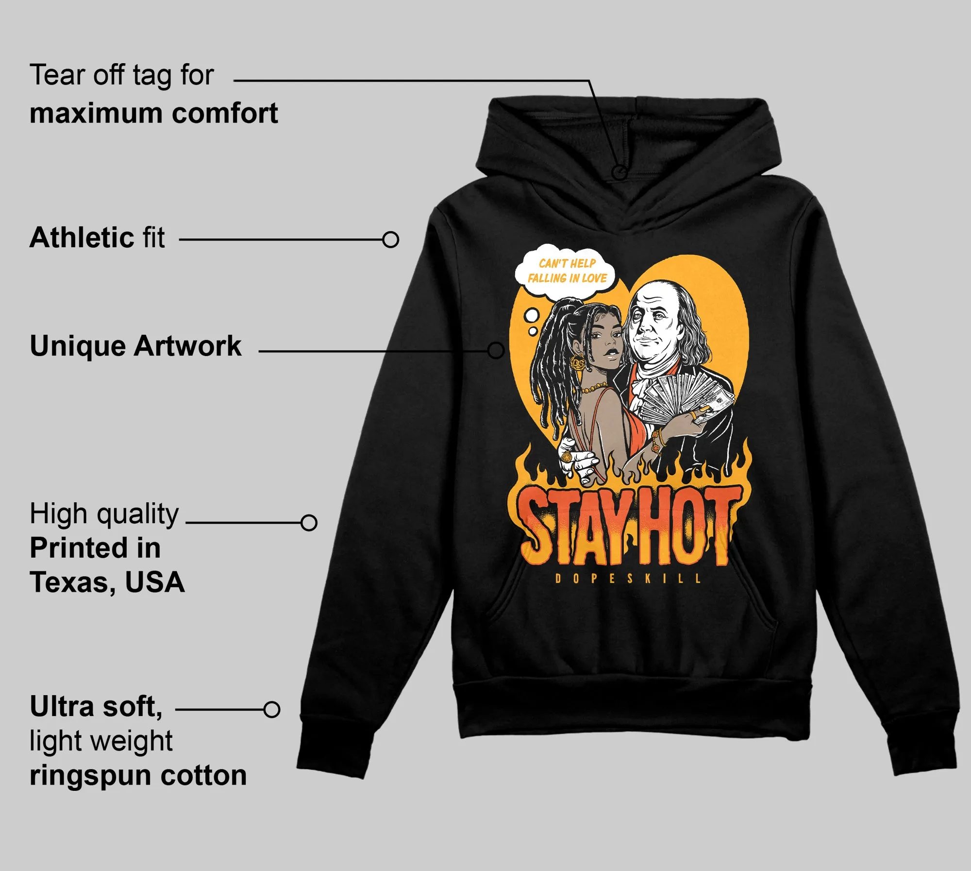 Black Taxi 12s DopeSkill Hoodie Sweatshirt Stay Hot Graphic sold by DopeSkill product image thumbnail 3