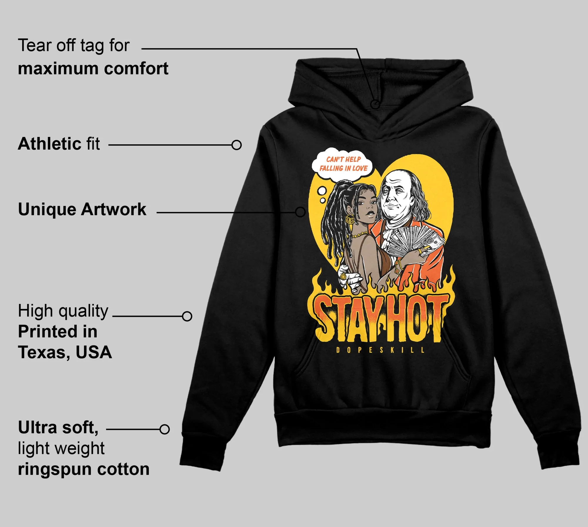 Yellow Collection DopeSkill Hoodie Sweatshirt Stay Hot Graphic sold by DopeSkill product image thumbnail 3