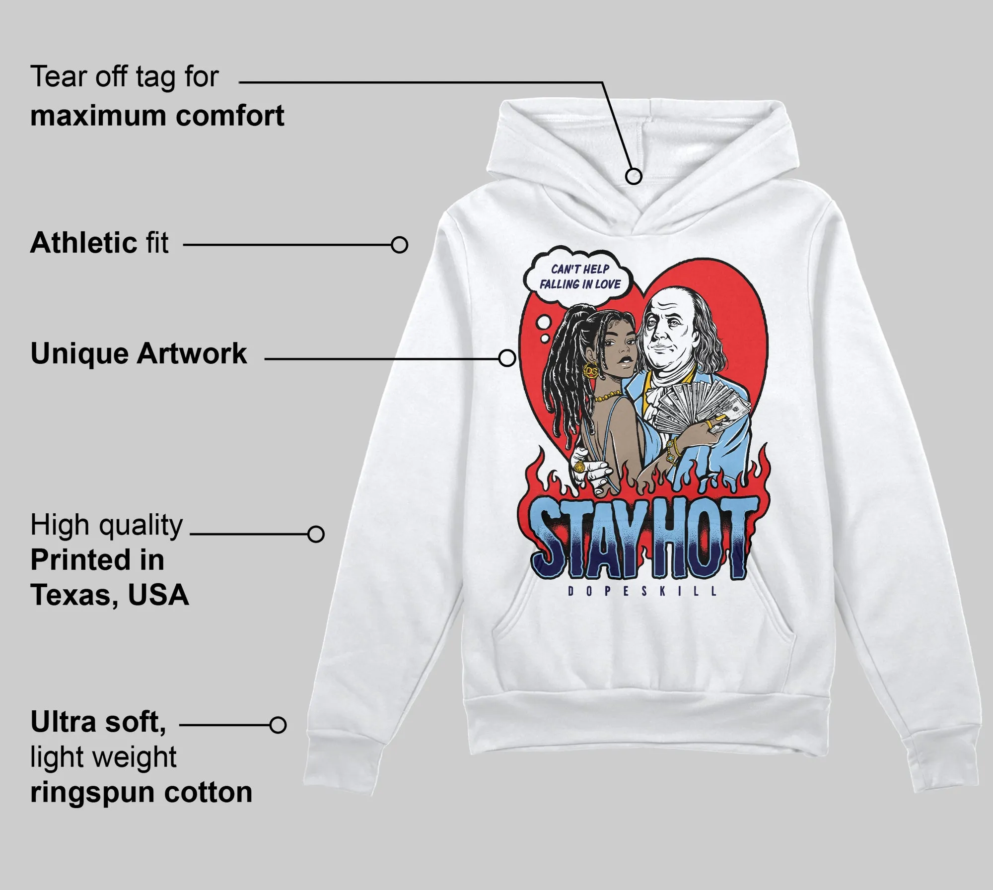 University Blue Collection DopeSkill Hoodie Sweatshirt Stay Hot Graphic sold by DopeSkill product image thumbnail 3