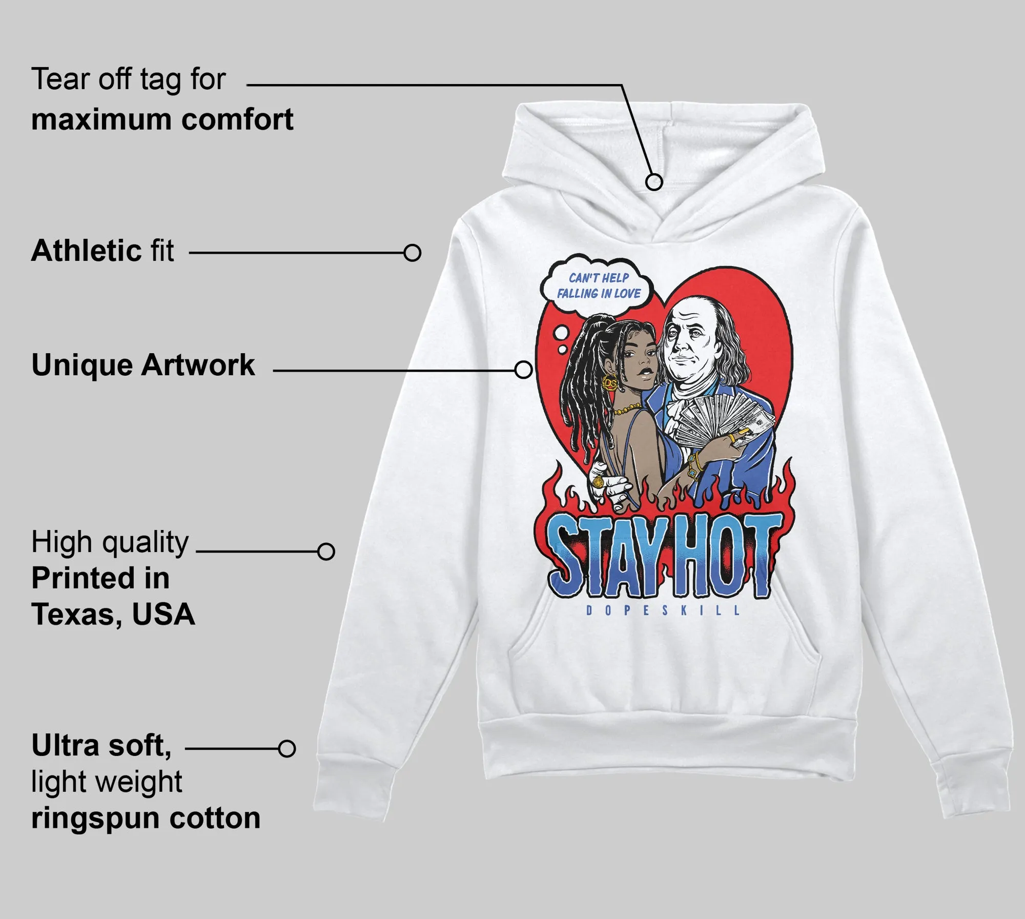 Royal Blue Collection DopeSkill Hoodie Sweatshirt Stay Hot Graphic sold by DopeSkill product image thumbnail 3