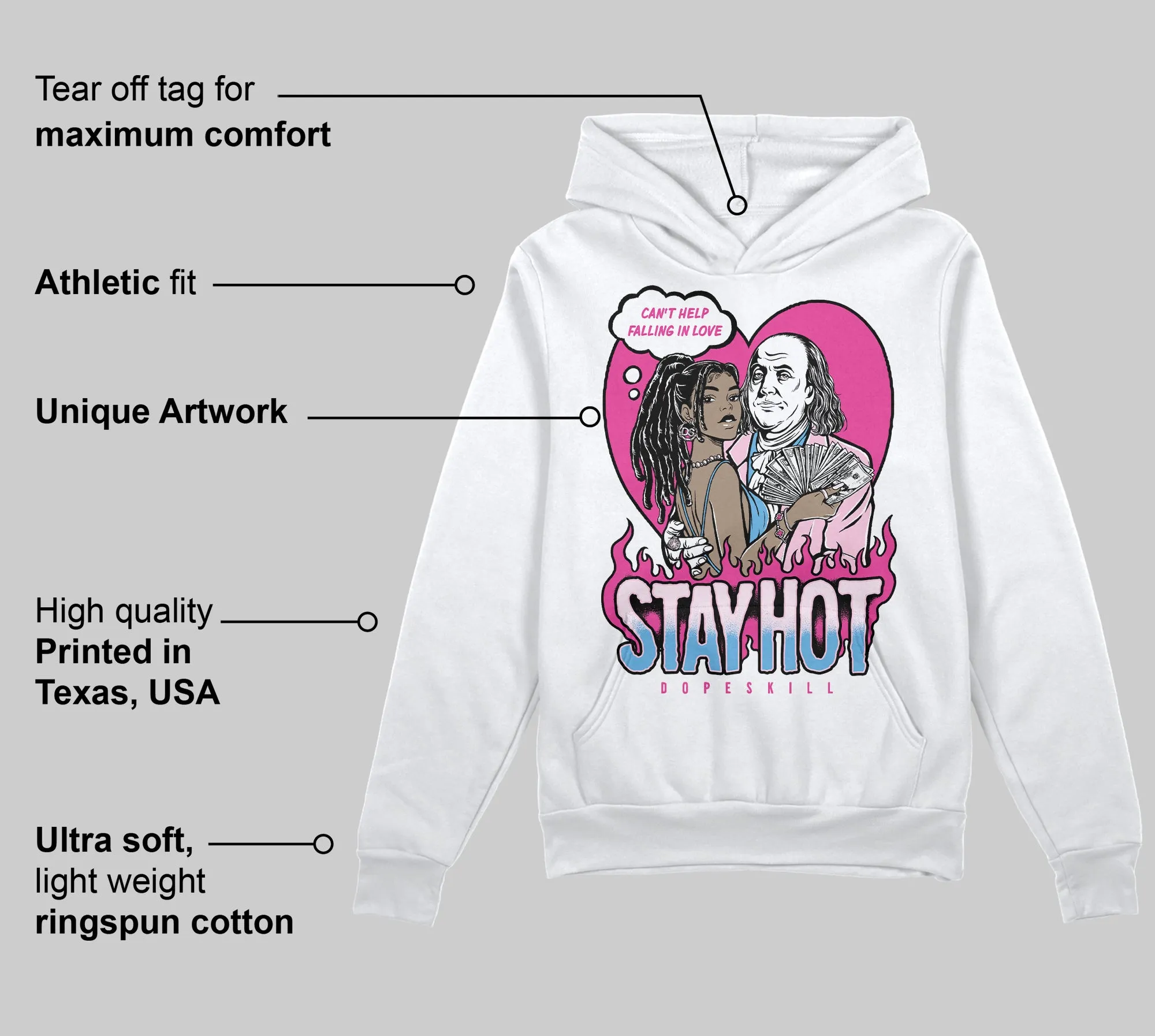 Pink Collection DopeSkill Hoodie Sweatshirt Stay Hot Graphic sold by DopeSkill product image thumbnail 3