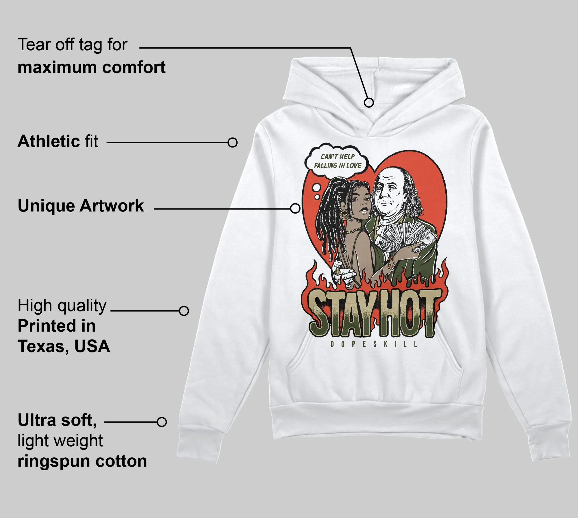 Olive Collection DopeSkill Hoodie Sweatshirt Stay Hot Graphic sold by DopeSkill product image thumbnail 3